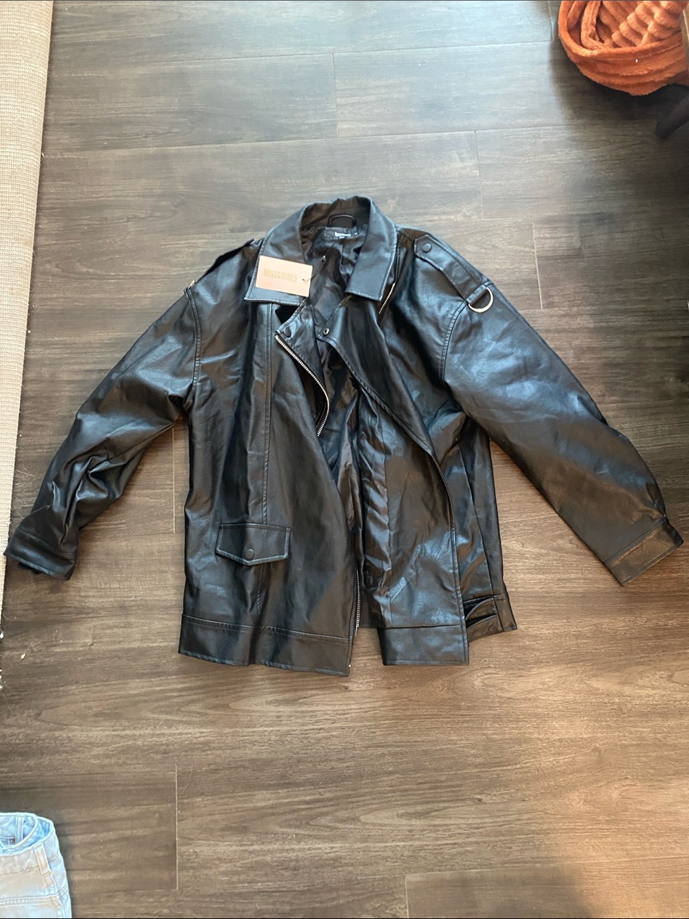 Missguided Black Lightweight Faux Leather Jacket